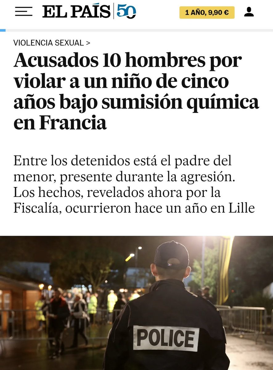Lee esto entero, por favor⬇️

En una sesión de chemsex, su padre y 9 hombres más, violan a un niño de 5 años.

Drogaron al niño y violaron también a un animal doméstico.

La Policía tuvo denuncia la noche anterior, pero la burocracia no impidió tal atrocidad.

Países como España,