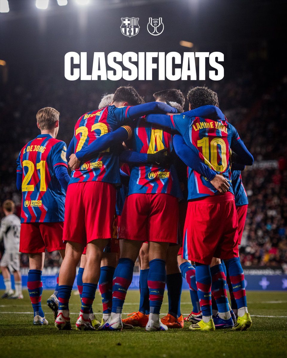 FCBarcelona's tweet image. Onto the semifinals.
