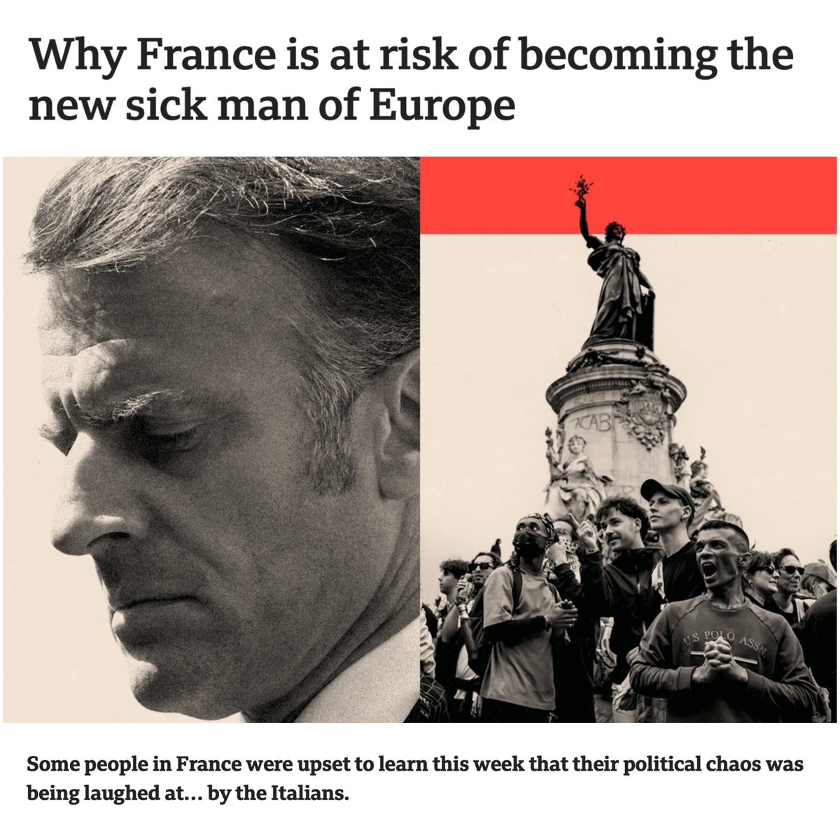 France: *Officially sinks to third-world country status*

Macron: "Quick! Raid the 𝕏 offices! The memes are the real danger!" 🤡

Imagine your country is literally collapsing, economy in shambles, demographics imploding and your #1 enemy is... free speech?

You can't make this