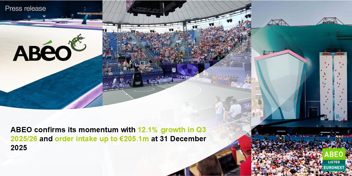 [🦎𝐅𝐢𝐧𝐚𝐧𝐜𝐞  ]🚀𝐀𝐁𝐄𝐎 𝐜𝐨𝐧𝐟𝐢𝐫𝐦𝐬 𝐢𝐭𝐬 𝐦𝐨𝐦𝐞𝐧𝐭𝐮𝐦 𝐰𝐢𝐭𝐡 𝟏𝟐.𝟏%  𝐠𝐫𝐨𝐰𝐭𝐡 𝐢𝐧 𝐐𝟑 𝟐𝟎𝟐𝟓/𝟐𝟔 𝐚𝐧𝐝 𝐨𝐫𝐝𝐞𝐫 𝐢𝐧𝐭𝐚𝐤𝐞 𝐮𝐩  𝐭𝐨 𝐄𝐔𝐑 𝟐𝟎𝟓.𝟏𝐦 𝐚𝐭 𝟑𝟏 𝐃𝐞𝐜𝐞𝐦𝐛𝐞𝐫 𝟐𝟎𝟐𝟓 
 
PR 👇
abeo-bourse.com/en/press-relea…