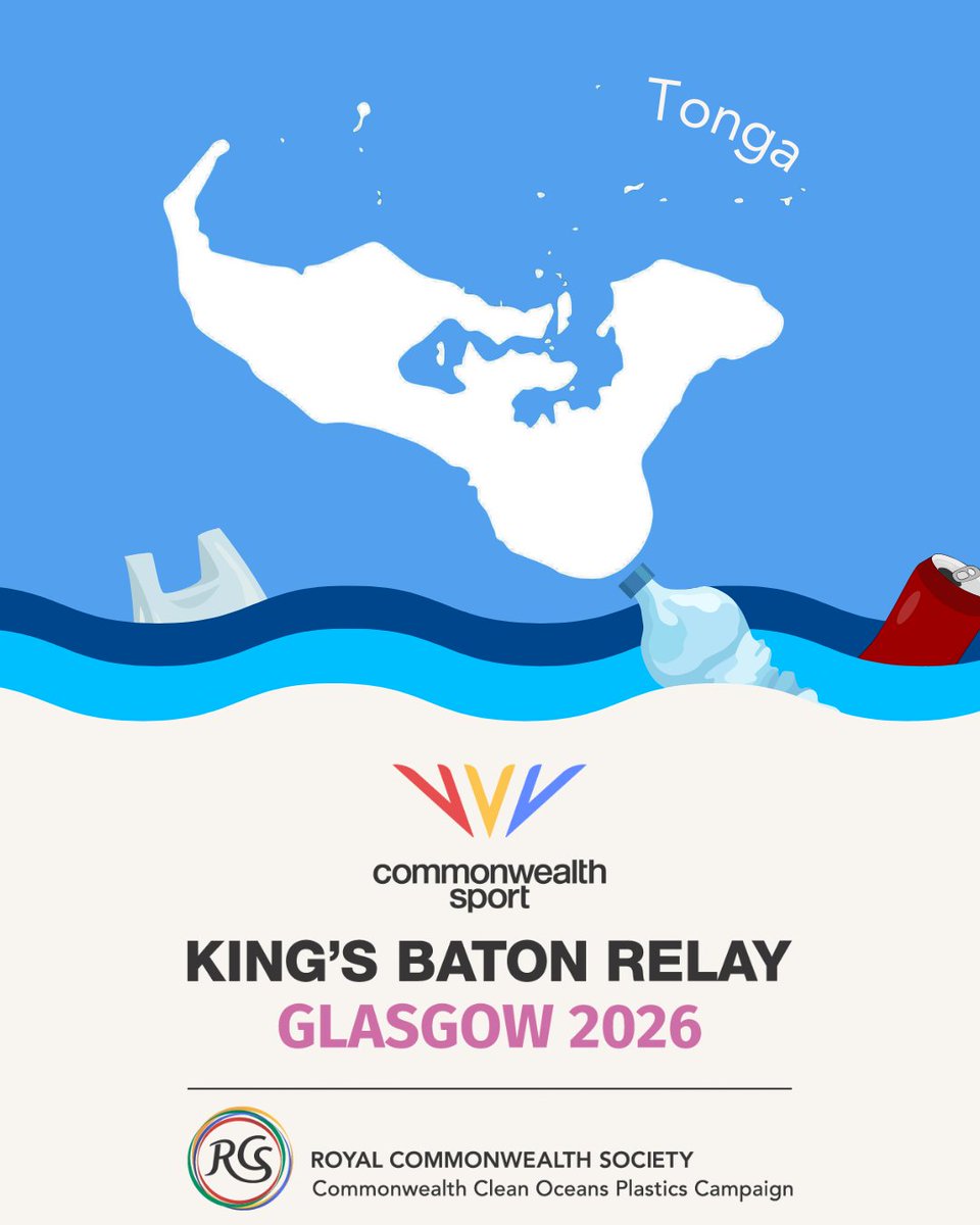 RoyalCWSociety's tweet photo. The Royal Commonwealth Society Clean Oceans Plastics Campaign has now entered Tonga! 🌍
Our Clean Oceans Plastics Campaign will pick up 1 million pieces of plastic from Commonwealth waterways, travelling around the Commonwealth alongside the King's Baton Relay in the run up to Glasgow 2026🏃
#RoyalCommonwealthSociety #Glasgow2026 #CommonwealthCleanOceansPlasticCampaign #CommonwealthSport
