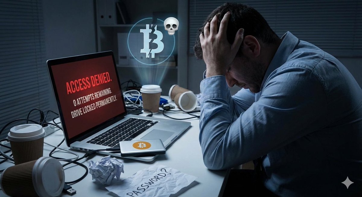 Owen_crypto_'s tweet photo. 曾经有个工程师只剩最后 2 次机会！猜错一秒喷掉 70 亿！🔐
工程师忘记硬碟密码，仅剩两次输入机会！猜对变富翁，猜错万枚 BTC 永久灰飞烟灭！ https://t.co/rxPaFhM5Ul