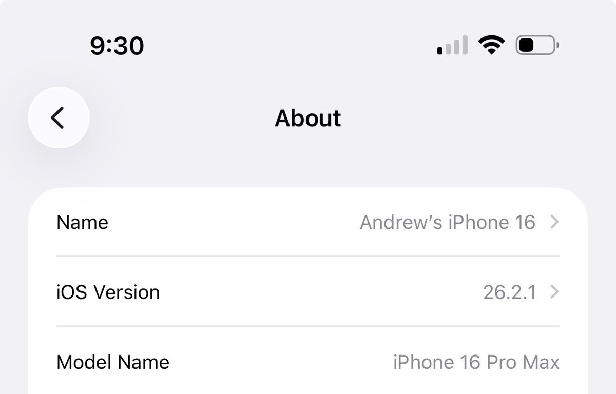 TailosiveTech's tweet image. Since updating to iOS 26.2.1 I’ve been getting NOTICEABLE frame drops with animations while doing basic things. Phone isn’t even hot.