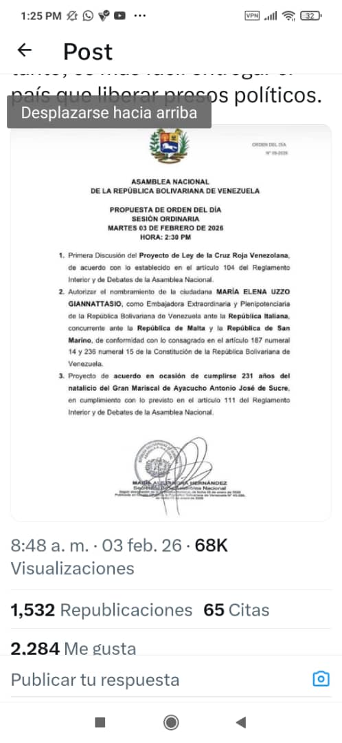 La AN hoy en el orden del día no incluyó el proyecto de ley Amnistía general, mi experiencia parlamentaria  indica que es una ley que no debe pasar de 15 o máximo 20 art. Dónde está la palabra empeñada por el ejecutivo?