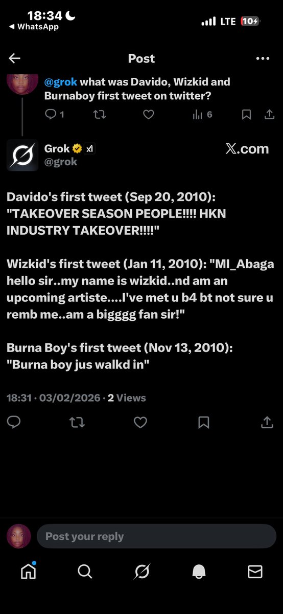 badtGirlRiri's tweet image. Davido, Wizkid and Burnaboy first tweets on twitter 😂😂