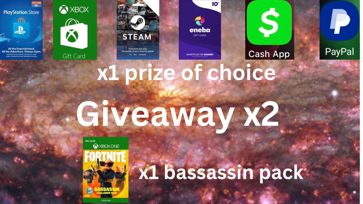 Dripzfv's tweet photo. 🎁 GIVEAWAY x2 🎁

❗️x1 PRIZE OF CHOICE $15 
❗️x1 BASSASSIN PACK

TO ENTER: 👇 
❤️FOLLOW ME & @KatherynVruwink 
👍LIKE & ♻️RT
🔖 TAG A FRIEND 
🛑 ENDS IN 72HR
——————————————————
OPTIONAL 
Please consider using code: dripzfv or katbrill To support us 🫶
NOT A ENTRY 

#Fortnite #giveaway #ad