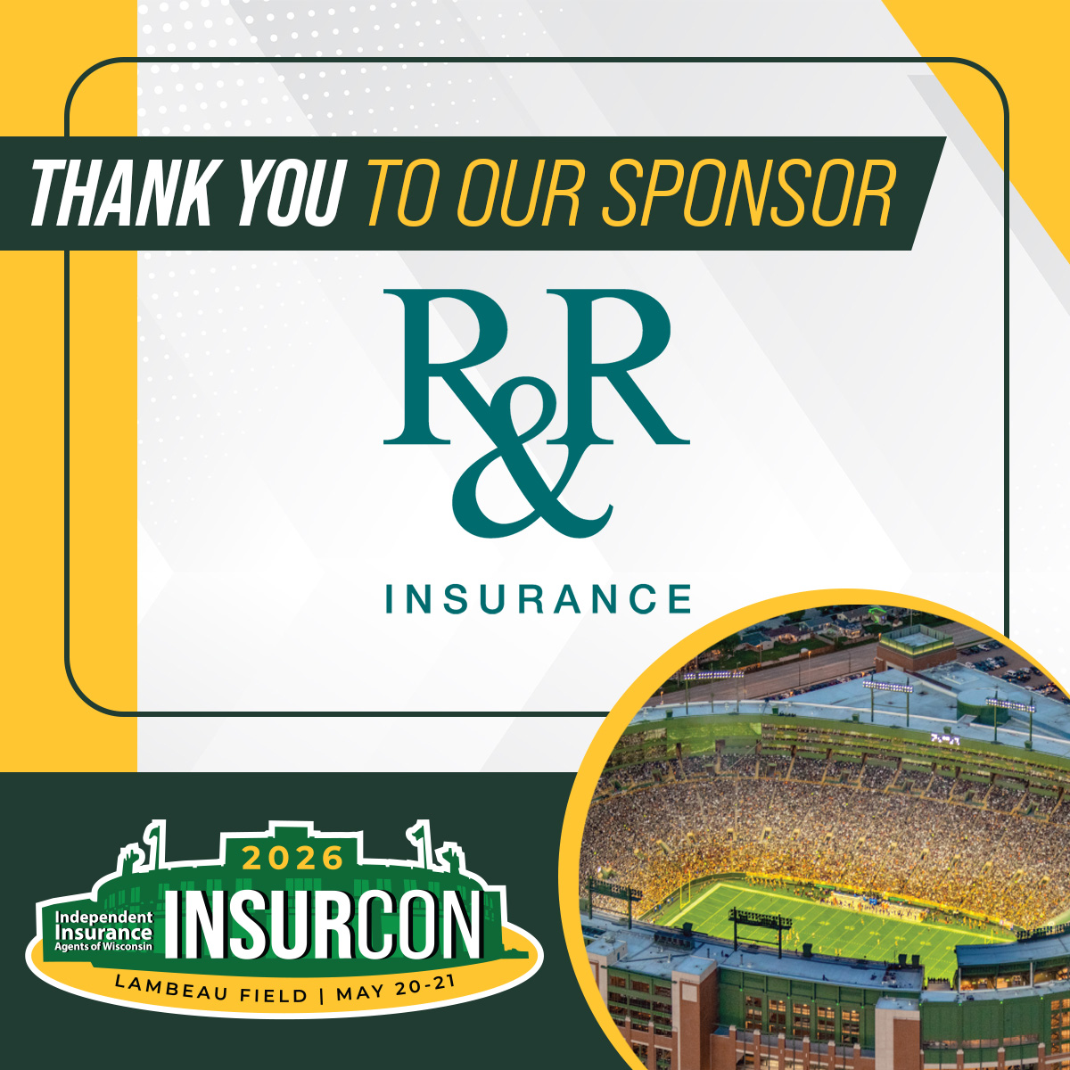 👏 Thank you to our InsurCon2026 Tailgate Dinner sponsor, <a href="/my_rrinsurance/">R&R Insurance</a>! We are grateful for your support! 🏈

We'll see you May 20-21 at Lambeau Field! 🎉
iiaw.com/page/InsurCon