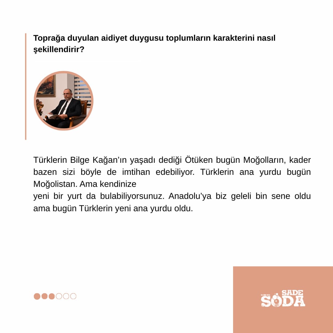 sadesodadergi's tweet photo. Prof. Dr. Erhan Afyoncu ile yaptığımız özel röportaj, Sade Soda'nın 19. sayısında sizlerle buluşuyor.

Bu yazıda toprağın tarih, devletler ve insanlar ile olan bağına yakından şahit oluyoruz. 🌱 https://t.co/xAHYqPeHJw