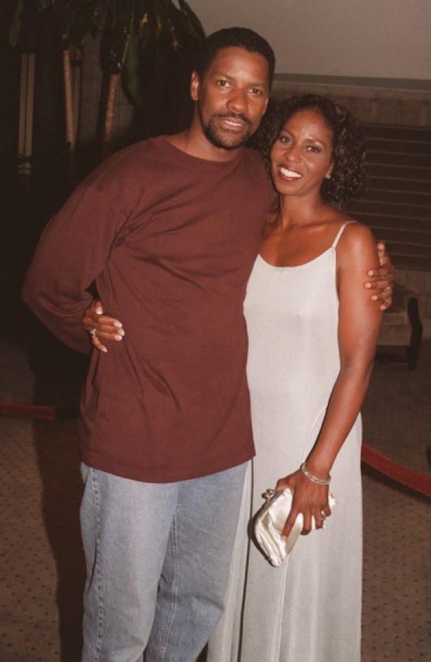 ReddCinema's tweet image. After Denzel Washington’s first date with Pauletta he ran out of money, and she had to pay for the cab fare. 

It is now their 41st anniversary👏🏾