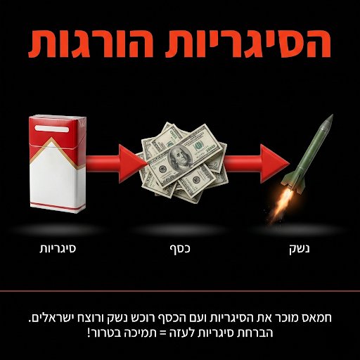 הברחת סיגריות לעזה = תמיכה בטרור!
