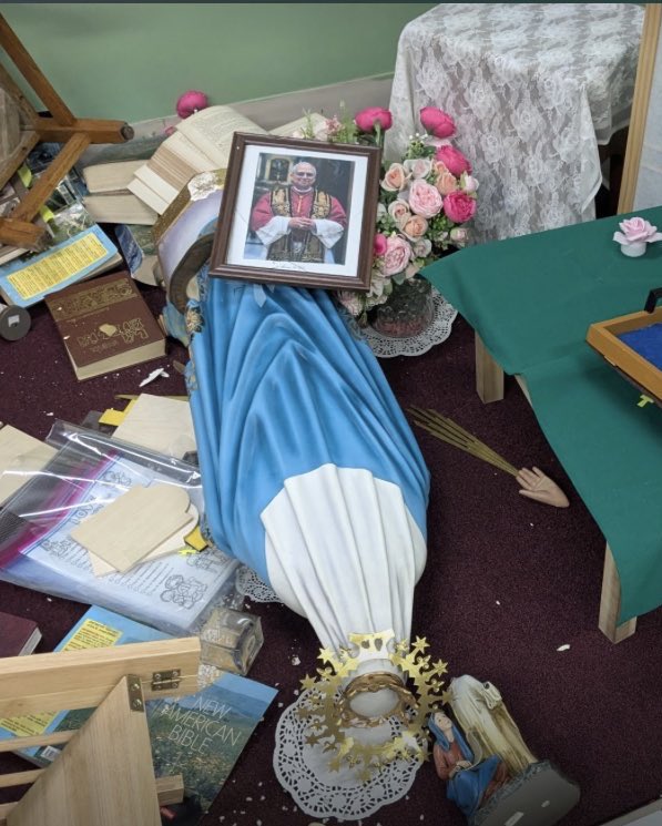 Harmeet Dhillon, head of the U.S. Department of Justice’s Civil Rights Division, has announced that the DOJ will investigate the vandalism at Holy Innocents Catholic School in California.