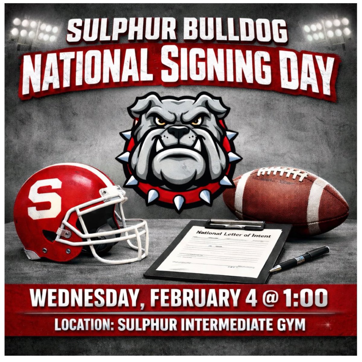 6 Bulldog athletes will be signing tomorrow!
Colten Cole Football
Maddax Mobly Football
Kale Brakefield  Football
Bridge Barrett  Football
Landri Oxley Softball
Jolee Thomas  Wrestling