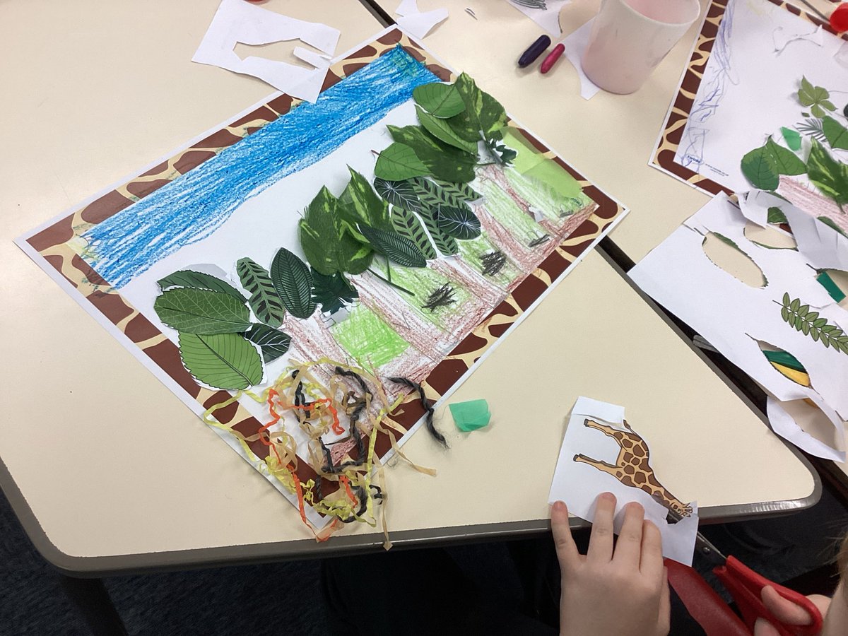 AllSoulsPrimary's tweet image. So much fun recreating the jungle from Giraffes Can’t Dance ready for our setting descriptions work. Look out for some exciting and descriptive Year 1 writing!🦒⭐️🌴 #writingisfun #giraffescantdance #learningisfun
