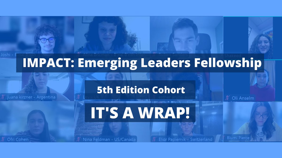BnaiBrith's tweet image. It’s a wrap! 🎉

Our 5th IMPACT: Emerging Leaders Fellowship, in partnership with @WUJS_official, has officially concluded.

Four months of learning, connection and meaningful engagement with fellows from around the world—all stepping up and ready to #MakeAnImpact during an