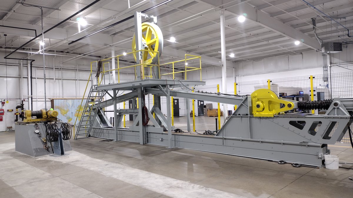 pmiindustries's tweet photo. Cable failures at sea can cost time, money, &amp; safety. PMI Industries’ in-house dynamic cable testing lab simulates real-world conditions to ensure reliability before cables leave the facility.

https://t.co/kG7Mpm76yw https://t.co/IrEz545W3B