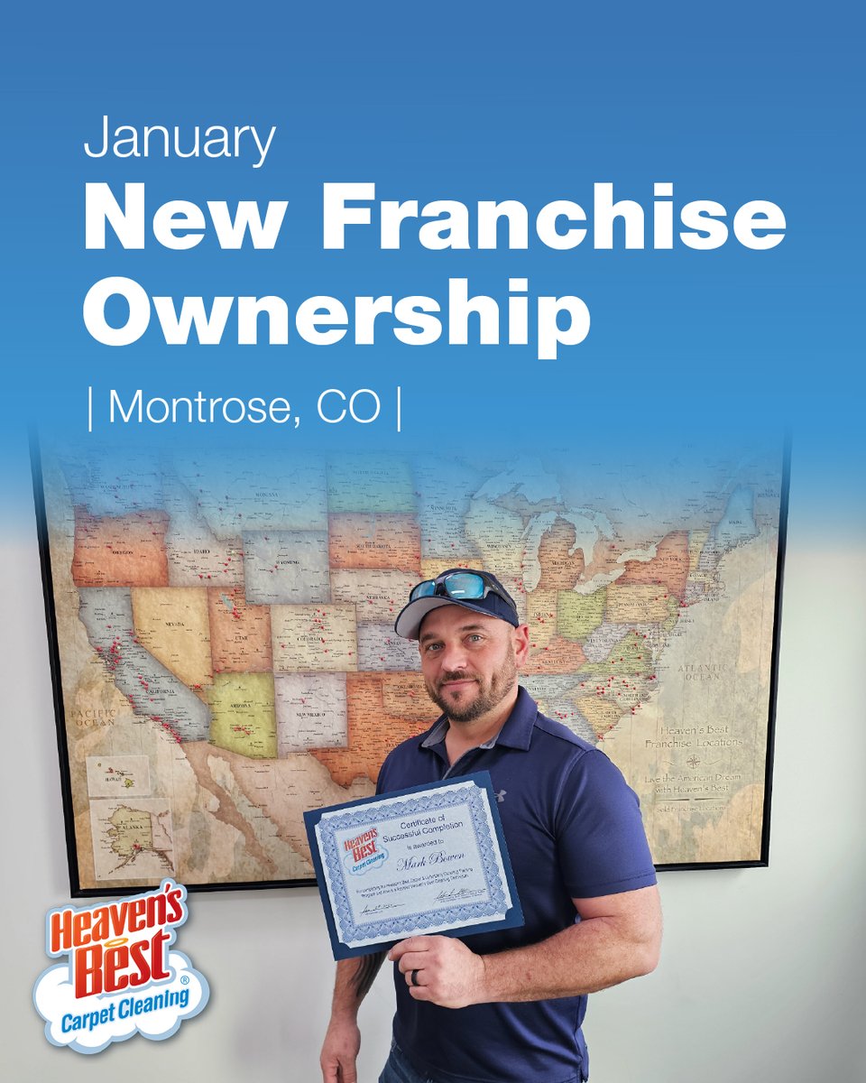 Bring Heaven’s Best Carpet Cleaning to a city near you! 🏙️✨

Take the opportunity of ownership with proven systems, training, and ongoing support!

#HeavensBest #FranchiseOpportunity #BeYourOwnBoss #BusinessOwnership #Cleaningbusiness #carpetcleaning #Heavensbestcarpetcleaning