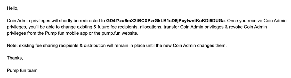 Ok, CTO got approved, soon we start receiving fees