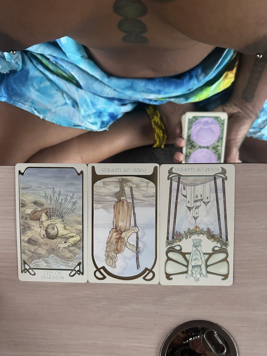 shellanfire's tweet image. Here is today’s three card pull. She’s looking for guidance or if you hear the cards calling DME for your own personal reading

sliding scale. $1-$22.22

#TarotReader #SpiritualGuidance #IntuitiveReader
#MindfulLiving #Houseoffyr