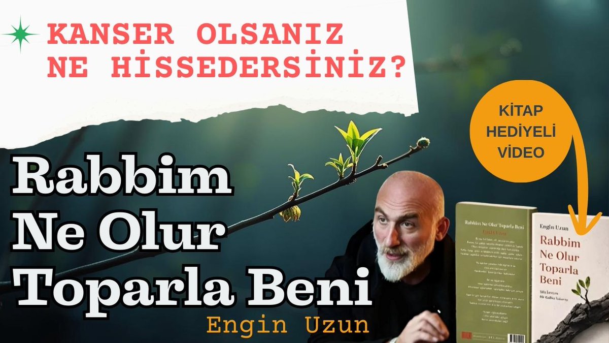 Bir Kanser Hastasının Kaleminden: Rabbim Ne Olur Toparla Beni (Engin Uzun) || KİTAP HEDİYELİ VİDEO

Fotoğraf sanatçısı Engin Uzun kanser olduğunu öğrendikten sonra yaşadıklarını samimiyetle kaleme almış. Allah razı olsun ve şifa versin.
İzlemek için : youtu.be/ol9v4maeZhE
