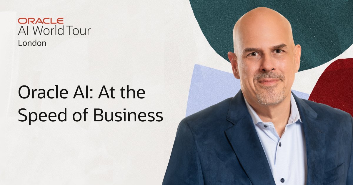 yupisito1's tweet photo. The pace of AI innovation is accelerating. Are you ready for what’s next? 

Join @Oracle CEO Mike Sicilia at #AIWorld Tour London on 24 March to learn how you can turn AI potential into real value for your organization: https://t.co/vYQtODCcdf https://t.co/dB7aLPWeO7