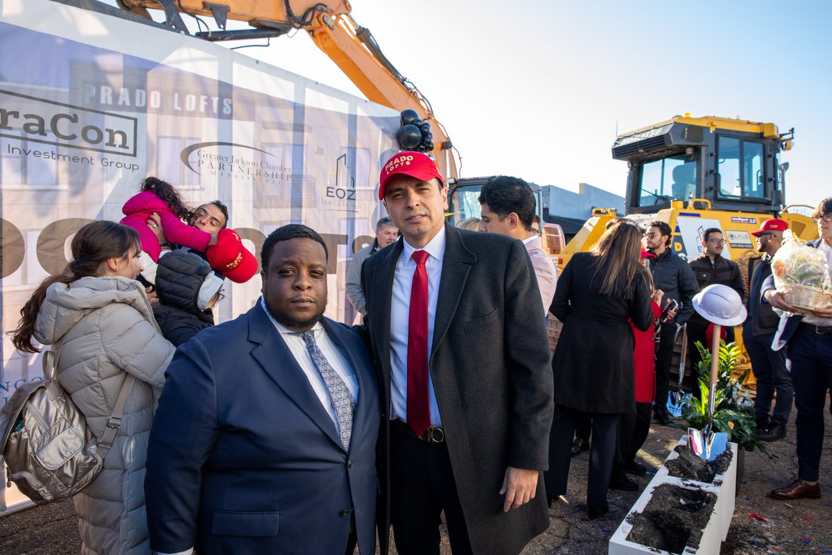 emanueldwilliam's tweet photo. It was a pleasure to attend the ground breaking for the Prado Lofts. Kudos to Gabriel Prado for his investment in our city and state. This is a major investment in our city and state. 

#PublicAffairs #EconomicMobility #Media #PathwayMississippi #EDW
📷: Amile Clark Wilson https://t.co/uIGPIbnBBU