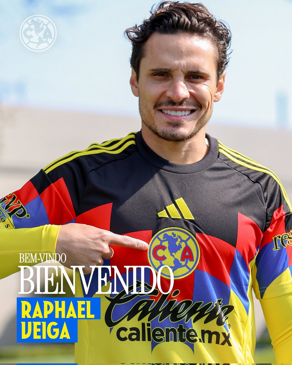 Le dan bienvenida 🇧🇷 ⚽ 🦅

América publicó la contratación oficial del volante brasileño Raphael Veiga, de 30 años de edad.

Anticipado como fichaje desde hace  varios días, el sudamericano llega de Palmeiras, donde fue multicampeón.
