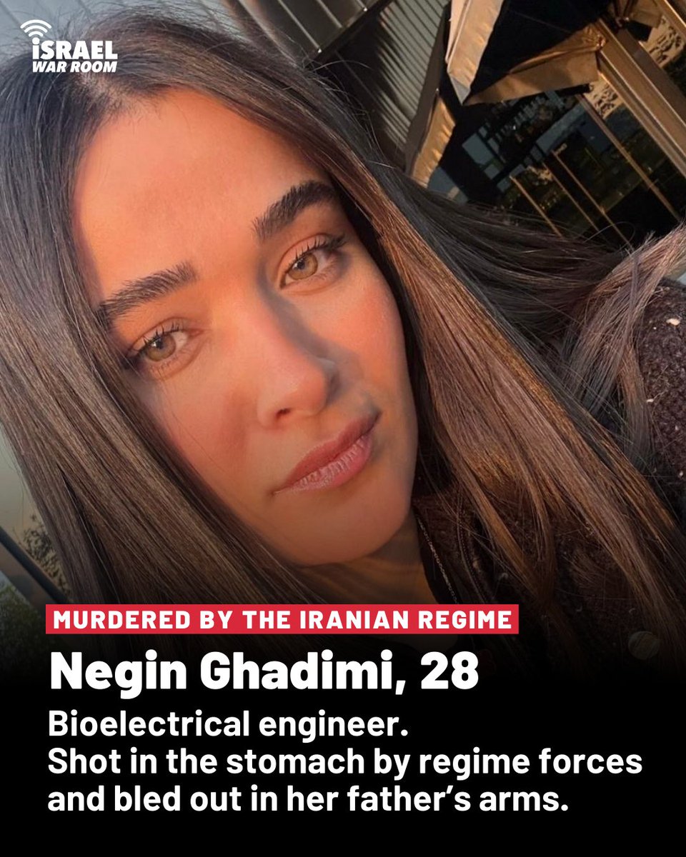 IsraelWarRoom's tweet photo. Negin Ghadimi.

Murdered by the Iranian regime.

Say her name. https://t.co/04szRBQoA0