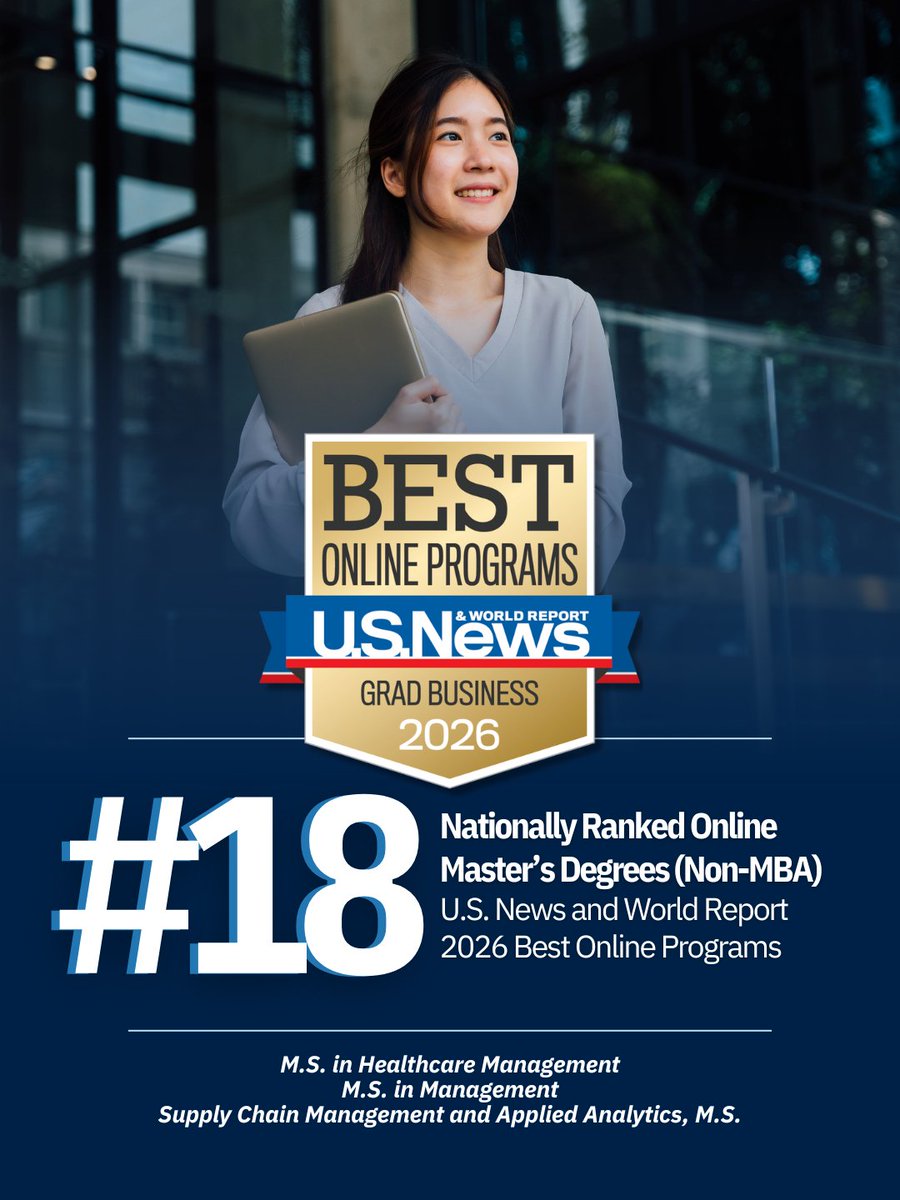 URI Online is on the rise! 🎉 U.S. News &amp; World Report has ranked URI among the nation’s best for online education, with our programs climbing in the latest rankings. 

From Healthcare Management to Supply Chain Management, our 100% online degrees prepare leaders to succeed.
