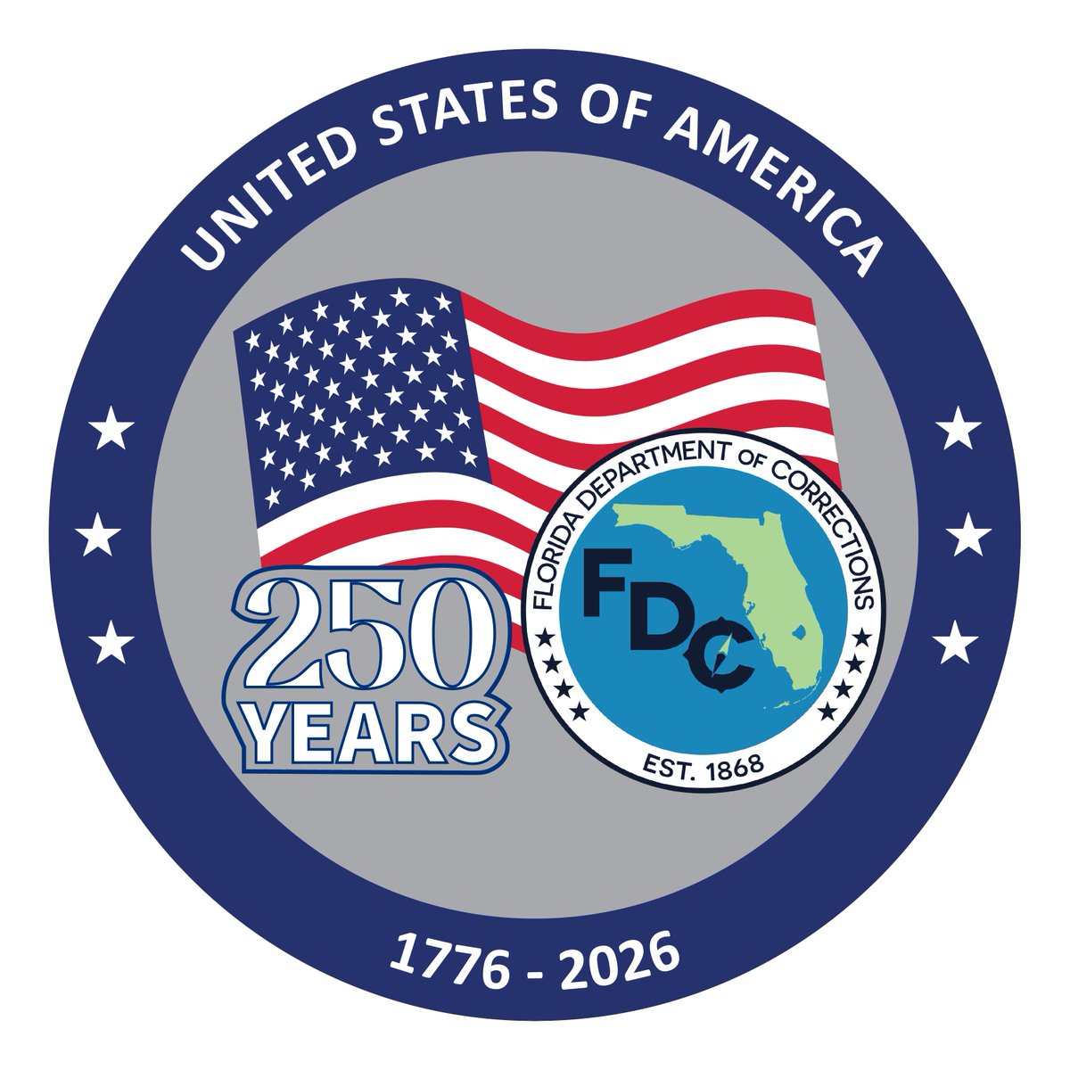 CorrectionsFndn's tweet photo. Commemorate the 250th Anniversary of the United States and honor the legacy of the Florida Department of Corrections (FDC) with a limited-edition challenge coin or pin. 

Order at https://t.co/oHZLGWJdGk https://t.co/oHUzzt2JzY