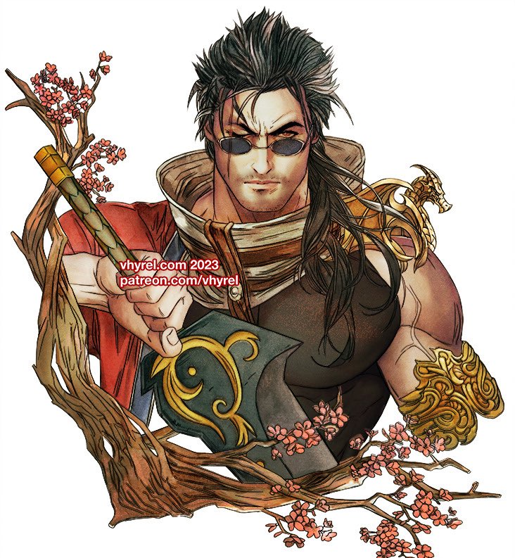 vhyrel's tweet image. Auron Watercolours + Pencils. [2023]. #FFX #FF10. Shop: vhyrel.com