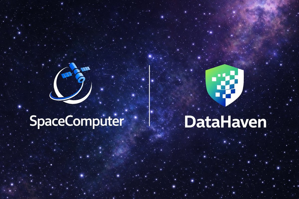 SpaceComputer + DataHaven push verifiable infrastructure off the planet itself. Physically isolated satellite compute combined with verifiable storage unlocks truly sovereign, censorship-resistant systems.  <a href="/DataHaven_xyz/">DataHaven 🫎</a> <a href="/SpaceComputerIO/">SpaceComputer - 天机 | 𝕤𝕡/𝕒𝕔𝕔</a>