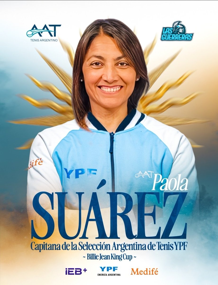 Paola Suárez será la capitana de la Selección Argentina de Tenis YPF en la Billie Jean King Cup.

"Estoy contenta y con mucho entusiasmo"