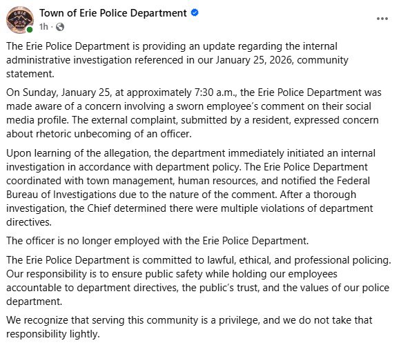 libsoftiktok's tweet image. BREAKING UPDATE: Colorado Police officer Haili Hazel-Shimko is NO LONGER EMPLOYED following post appearing to call to shoot ICE agents in the head

Colorado residents are now more safe with her off the force.

FAFO