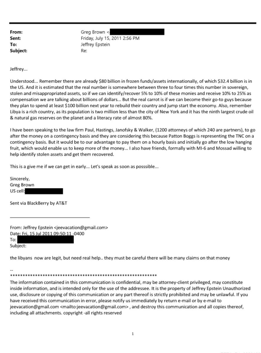 CitizenMediaFR's tweet image. 🇺🇸🇱🇾 💰 FLASH INFO 

🗂️ Dossier Epstein 

J.E : « Les Libyens sont maintenant légitimes, mais ont besoin d'une aide concrète... Ils doivent faire attention, il y aura de nombreuses réclamations sur cet argent »

G.Brown : «  Compris... N'oubliez pas qu'il y a déjà 80 milliards de…