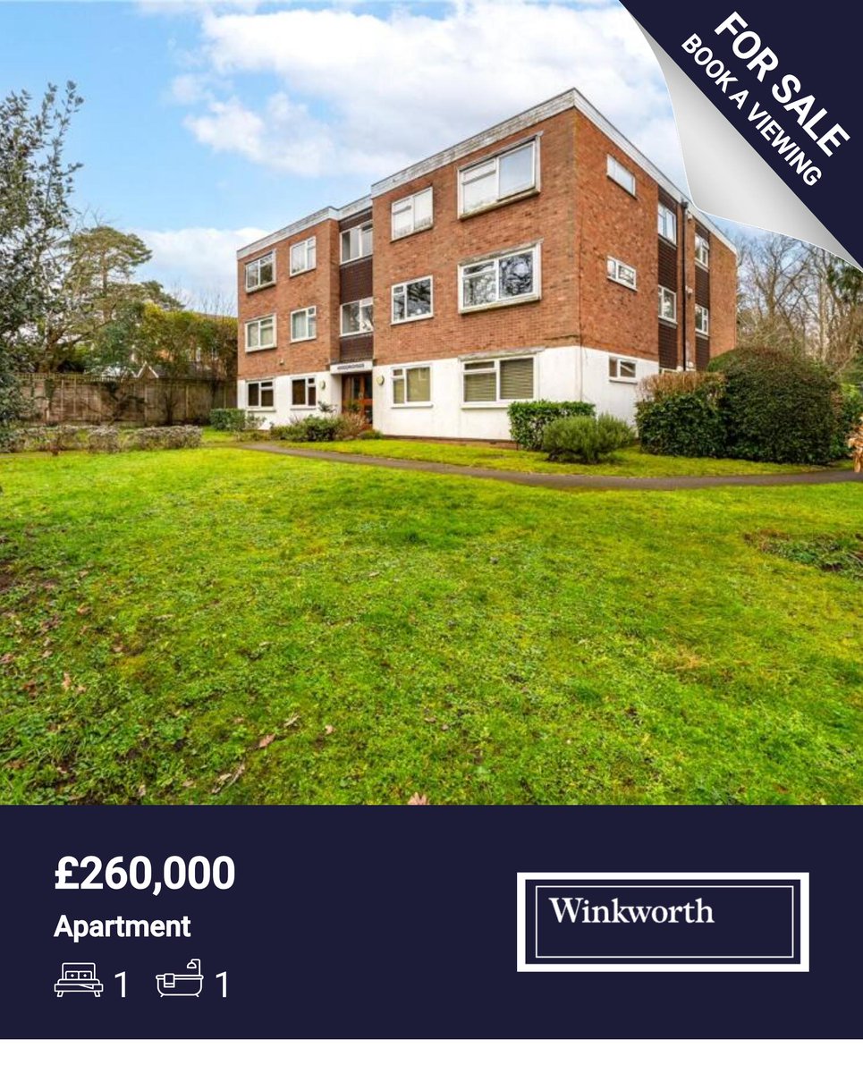 Woodridings, Elgin Road, Weybridge, Surrey, KT13
For Sale: £260,000
A 1 bedroom pupose built ground floor apartmet with a garage and communal...
01932 854400 winkworth.co.uk/branches/weybr…
#WaltonOnThames #WestByfleet #HouseHunting