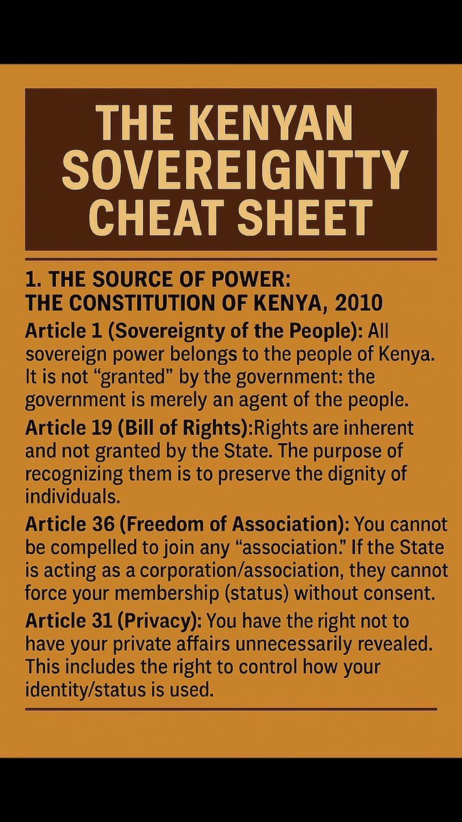 📍 Resident ≠ Geography.
Cap 37: You need intent.
KRA: You checked the box.
Affidavit says: I rebut your presumption.
#Cap37 #MaishaNamba #SovereignStatus #LegalAwakening
