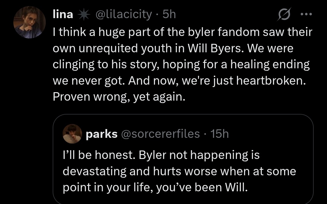 wraithology's tweet image. sorry but this tweet and the responses are so.... 😭 but i thought milevens were the ones self inserting???