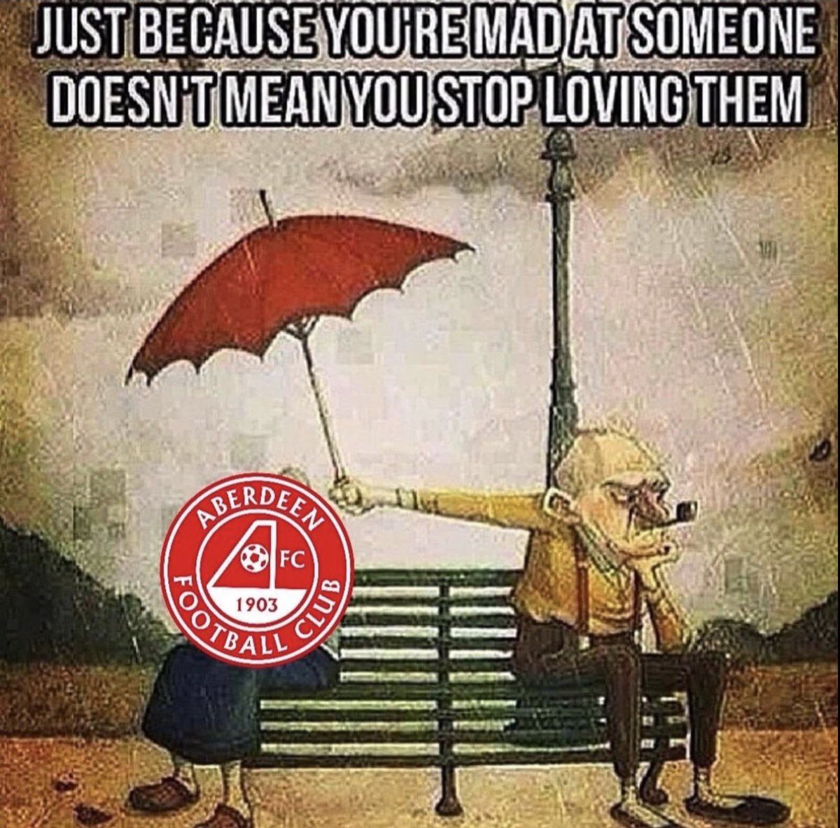 Mad? Aye. 

Gone? Never.

Your team is still your team.

#RedArmy