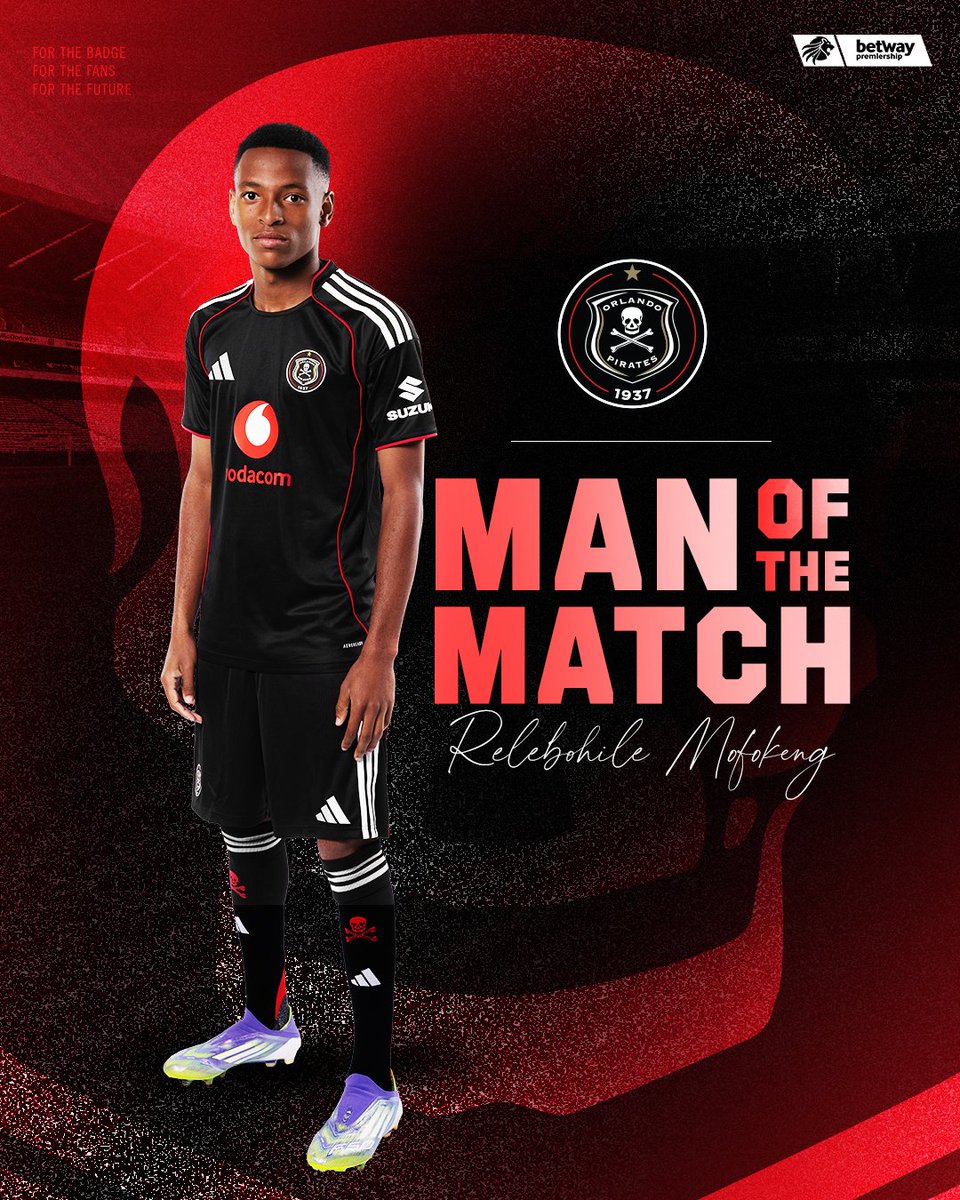 Form is temporary. Class is permanent. Relebohile Mofokeng isn’t just a talent, he is one of Africa’s finest. 🏆🔥
#OrlandoPirates #BetwayPremiership #GRAMMYs