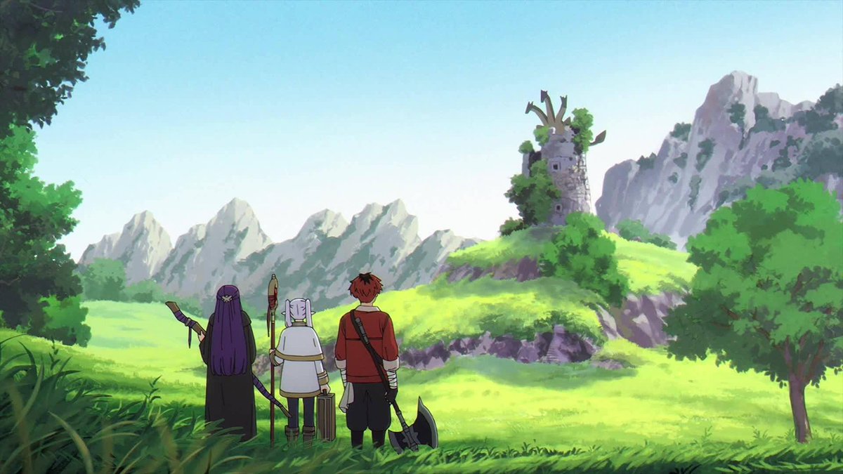 one of the big aspects of the Frieren show is its breathtaking background art