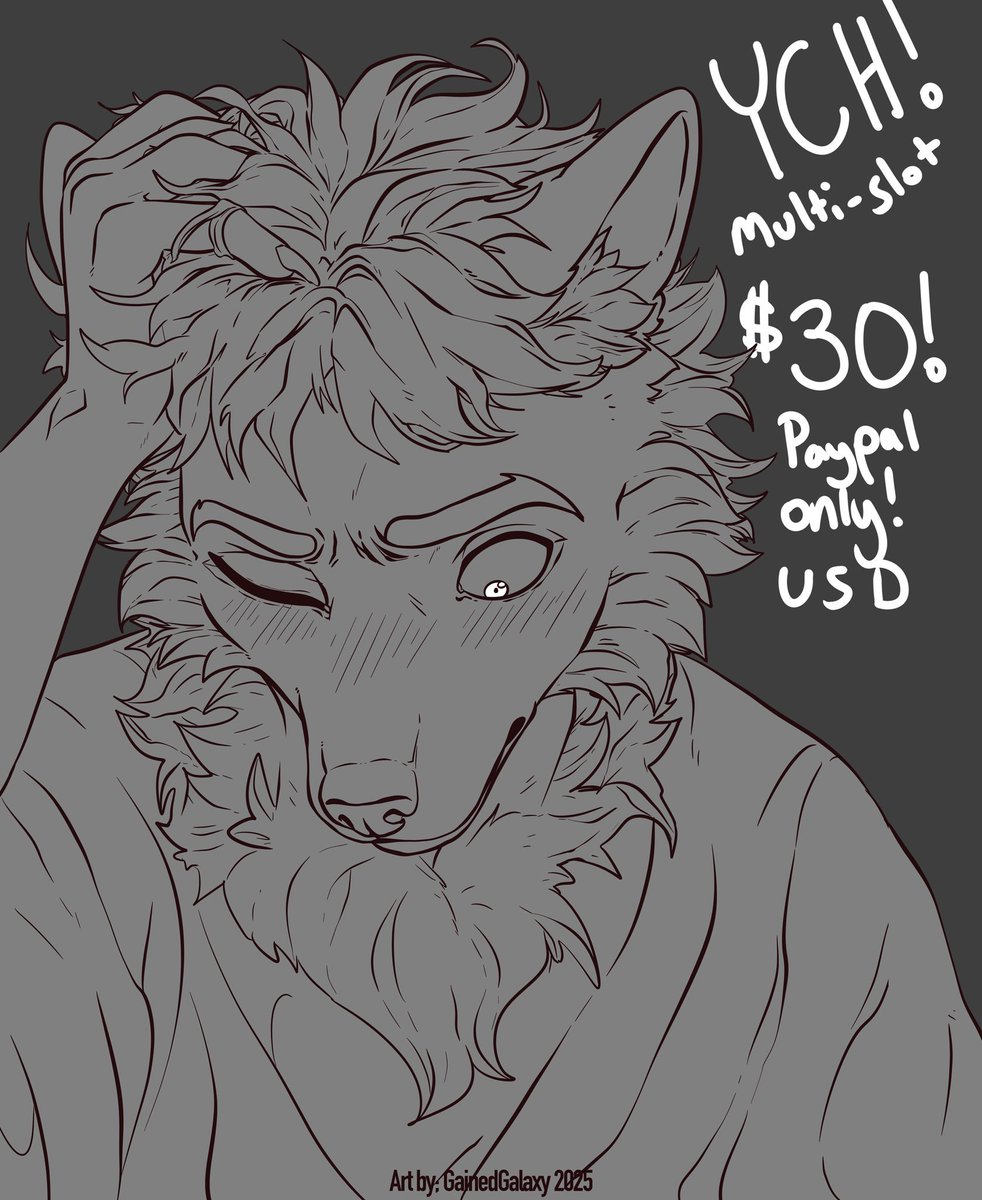 GainedGalaxy's tweet photo. Just wanted to share that all these YCH Multi-Slots are still open! ^^

#furry #furrynsfw #ych #nsfw #anthroart https://t.co/AXAeRvuBum