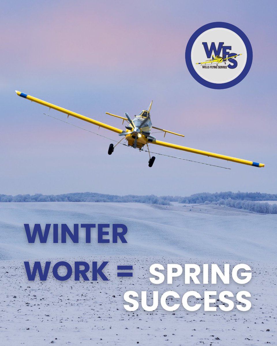 wellsflyingg's tweet image. Winter Work = Spring Success.

While the fields rest, smart farmers are already planning. From input budgeting to scheduling aerial applications, a little prep now goes a long way later. 🌾🧭

#WellsFlying #AgAviation #CropDusters #AgPilots #AerialSpraying