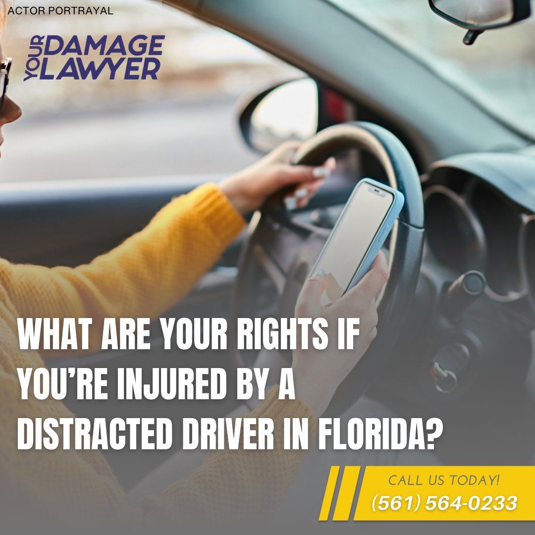 Being hurt by a distracted driver in Florida can change everything. Because distracted driving is considered negligence, you may have the right to seek compensation for your injuries. 

#YourDamageLawyer #JusticeForYou #PersonalInjuryLawyer #LawyersWhoCare #FloridaLawyer