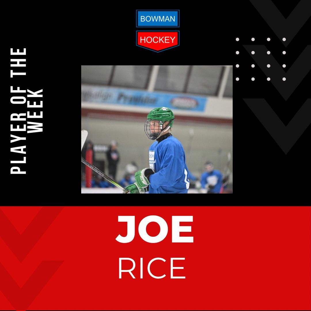 Bowman_Hockey's tweet photo. This weeks BH Player of the Week goes to… 

Joe Rice F Watertown. Joe had a goal and six assists to help Watertown to a huge sweep of Minot last weekend. JR has been a strong player for the Shamrocks as he leads the team with 24 even strength points this season.... https://t.co/4uW8xVSXzt