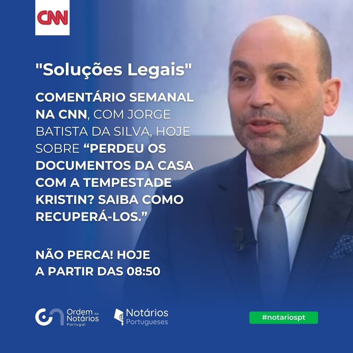 Acompanhe mais um episódio de "Soluções Legais", na CNN Portugal, com <a href="/JSnotario/">Jorge Silva</a>, Bastonário da ON. Em destaque esta semana: “Perdeu os documentos da casa com a tempestade Kristin? Saiba como recuperá-los.”
Ligue-se à <a href="/cnnportugal/">CNN Portugal</a> e fique mais informado!

#notariospt
