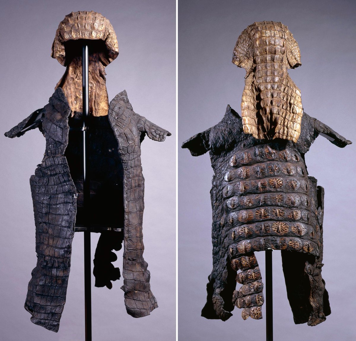 Athanasius_45's tweet image. A parade armor made out of crocodile leather. From Roman Egypt, 3rd – 4th century AD. British Museum.

Οὔτε τὰ τοῦ Ἀχιλλέως ὅπλα τῷ Θερσίτῃ, οὔτε τὰ τῆς ψυχῆς ἀγαθὰ τῷ ἄφρονι ἁρμόττει.
-
Neither will the armor of Achilles fit Thersites, nor good qualities of the…