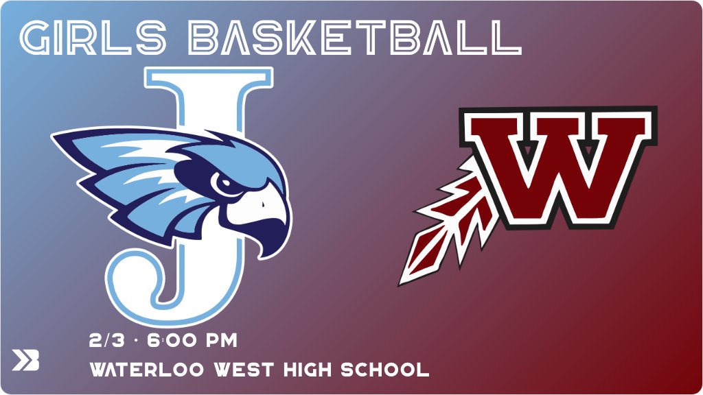 WaterlooWest's tweet image. Girls Basketball (Junior Varsity) Game Day! - Check out the event preview for the The Waterloo West Wahawks vs The Cedar Rapids Jefferson J-Hawks. It starts at 6:00 PM and is at Waterloo West High School Siddens Gymnasium. gobound.com/ia/ighsau/girl…