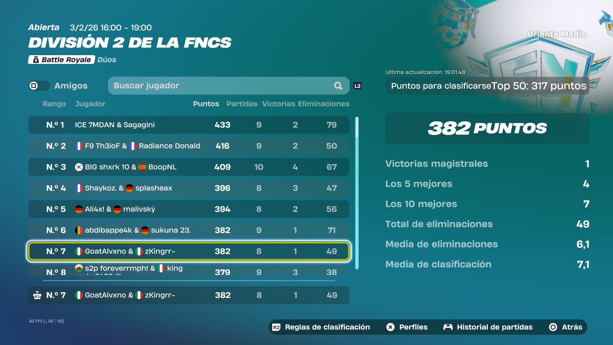 5 x qual div1 on console