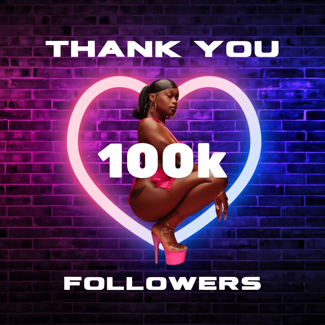 Finally 1OOk 👽💋 

Yall ready for my new content ?