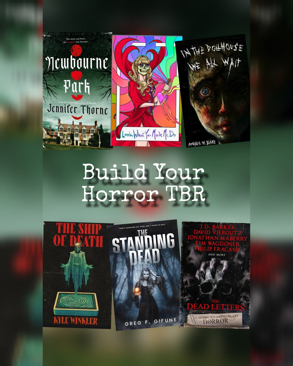 TheRealJackFinn's tweet photo. Find your new favorite #horrorread!
The Dead Letters – JD Barker
The Standing Dead – Greg F. Gifune
Without a Whisper – Molly Macabre
The House Haunters - KC Jones
The Ship of Death - Kyle Winkler
In the Dollhouse We all Wait – Amanda M. Blake
Look What You Made Me Do – Sobelo Books
Newbourne Park – Jennifer Thorne
She Feeds on Misery – Emily Vale
Looney Lynda Darcey – Connor Heumiller
Break the Conclave – V V Ives
Creation Horror – Joe Belcastro
Champions of Nowhere – Michael Hallows
Pretenders to the Throne – Adrian Tchaikovsky
The Deep Dark Place – Sam Hval
Hog’s mall – CS Gorman
Thesis of the Damned – Taylor S Vale
Outbreak: The Dead Chronicles – Denni Towle
Trad Wife – Saratoga Schaefer
Bleed for Me Valentine – AC Lilly
The Thirteenth Floor - Rebellion Publishing
Severence – Dominick Reiss
Warning Signs – Tracy Sierra
A Colder Home – Jillian Maria